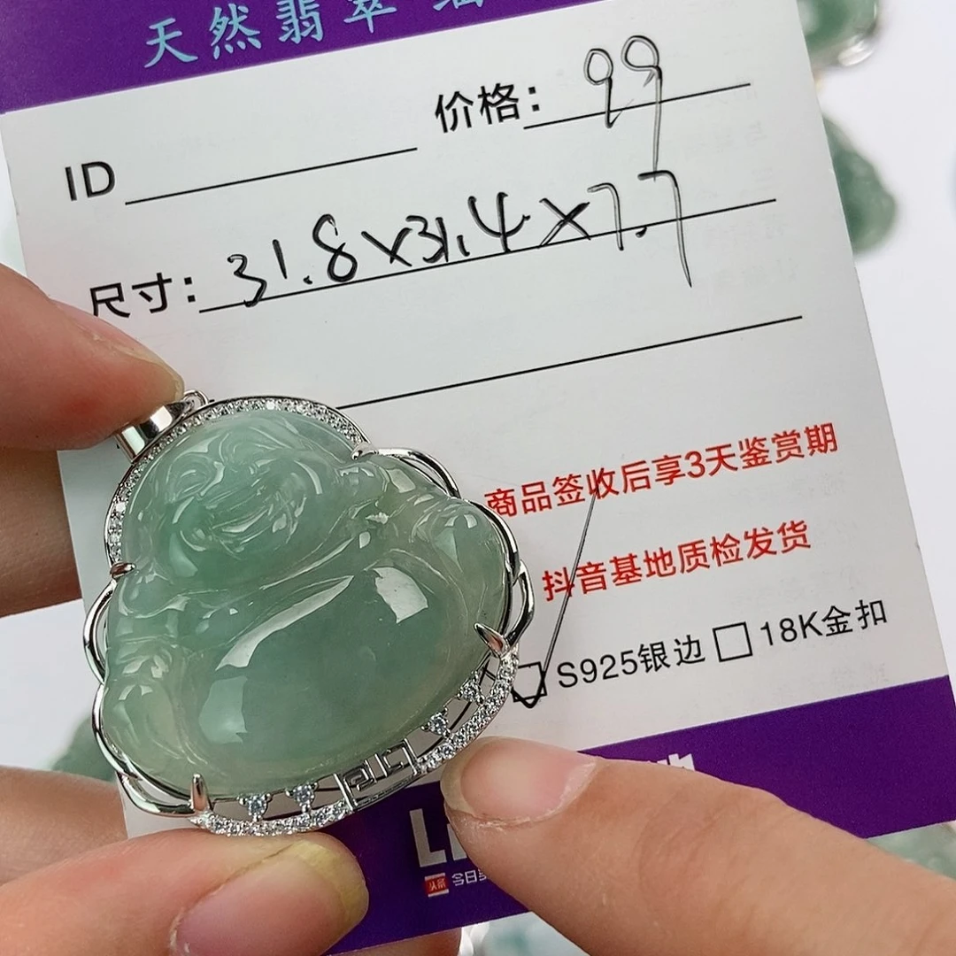 翡翠颈饰银S925镶嵌翡翠