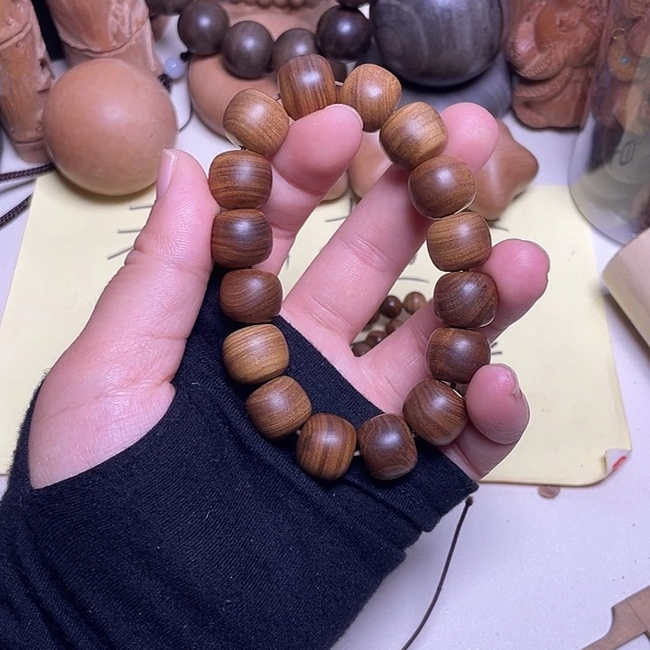 檀香木手串/手链老山檀香13/14黑肉满纹沉