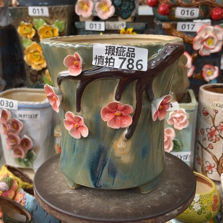 紫砂花盆粗陶材质多肉花盆786