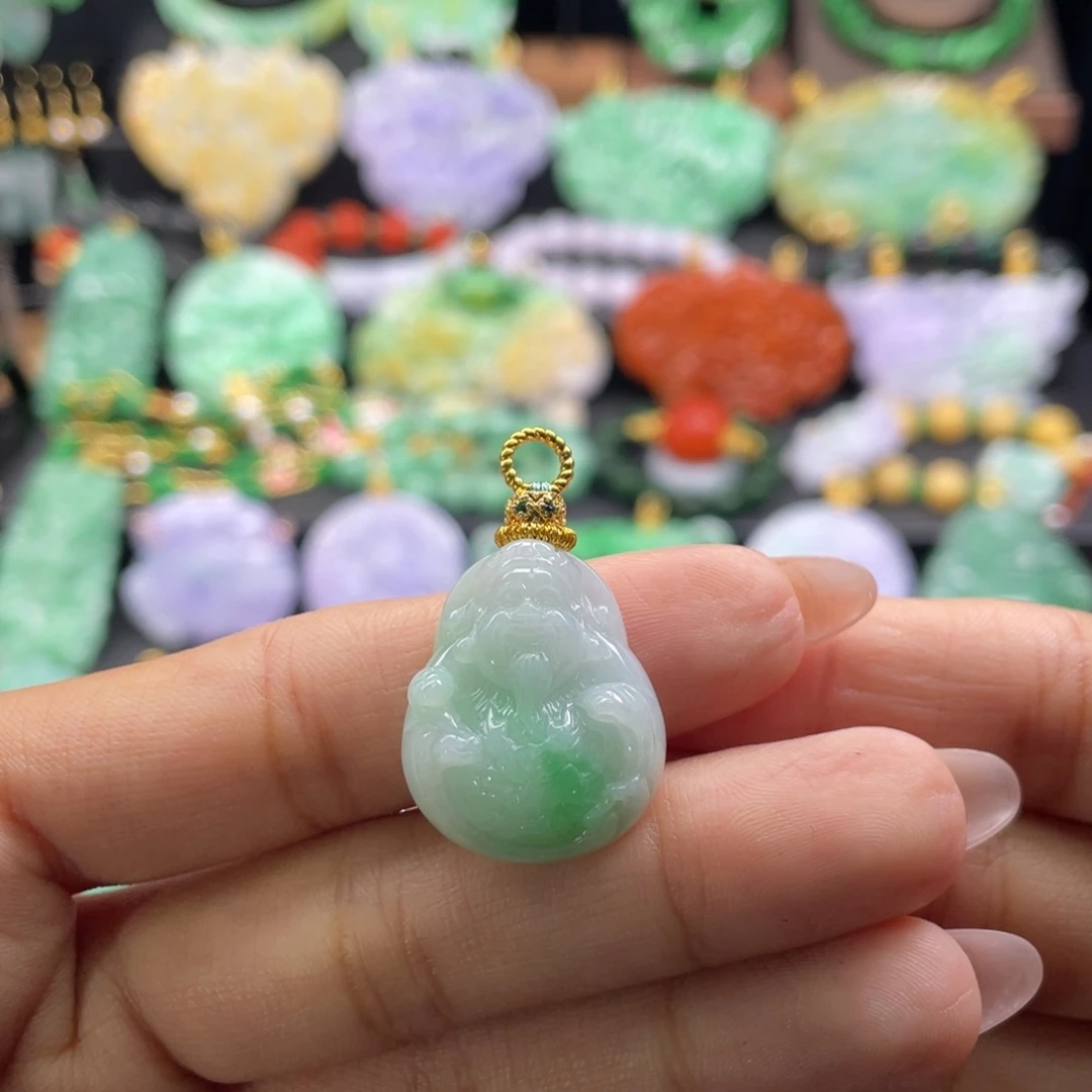 翡翠未镶嵌颈饰代编织