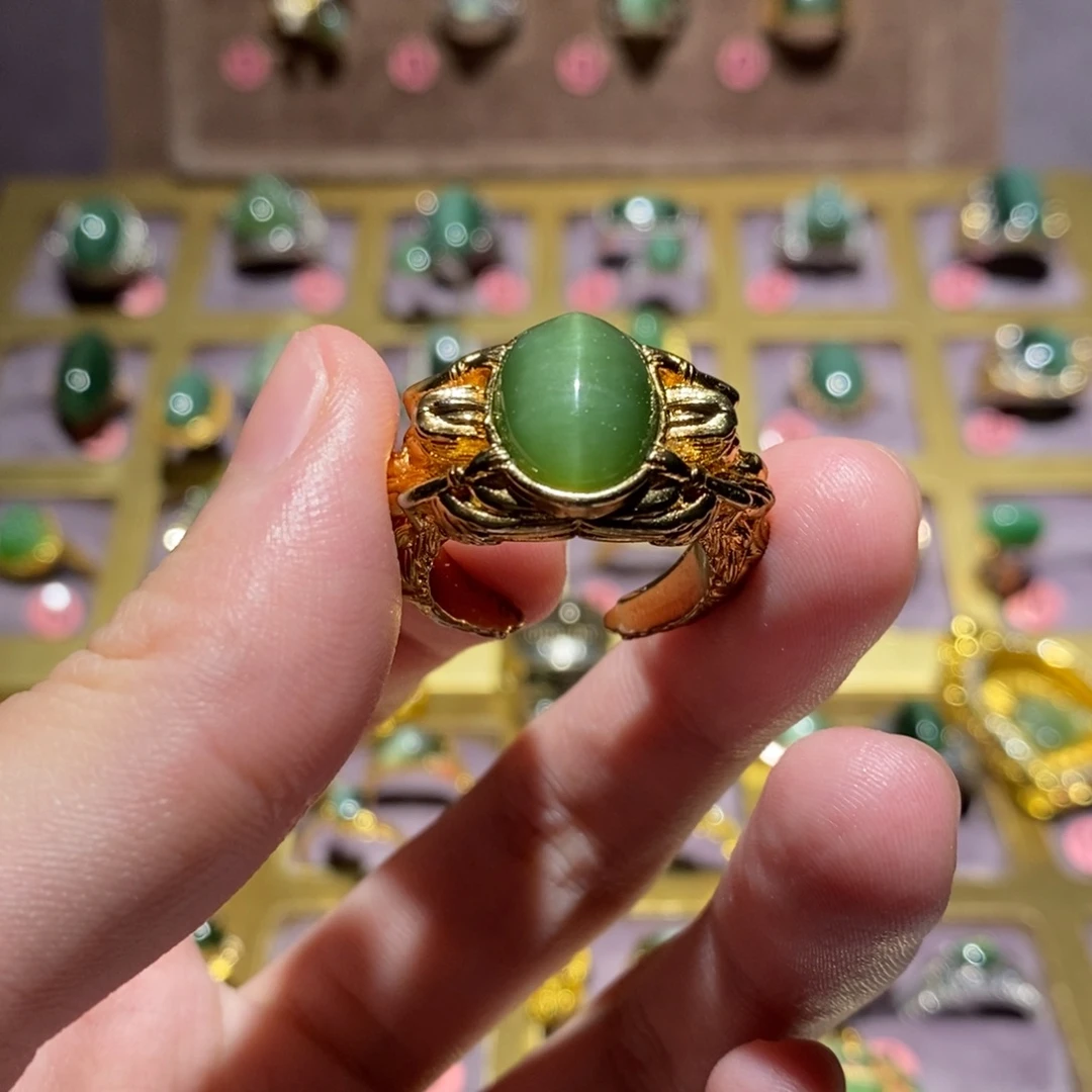 和田玉（碧玉）戒指未镶嵌