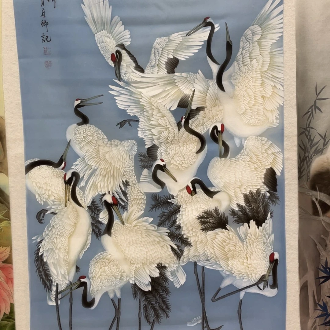 用***1国画工笔花鸟画作品欣赏