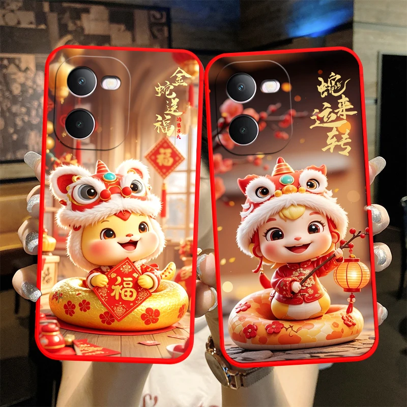 蛇年新招财款vivoy78m手机壳V2278A本命年软硅胶全包喜庆2025时尚