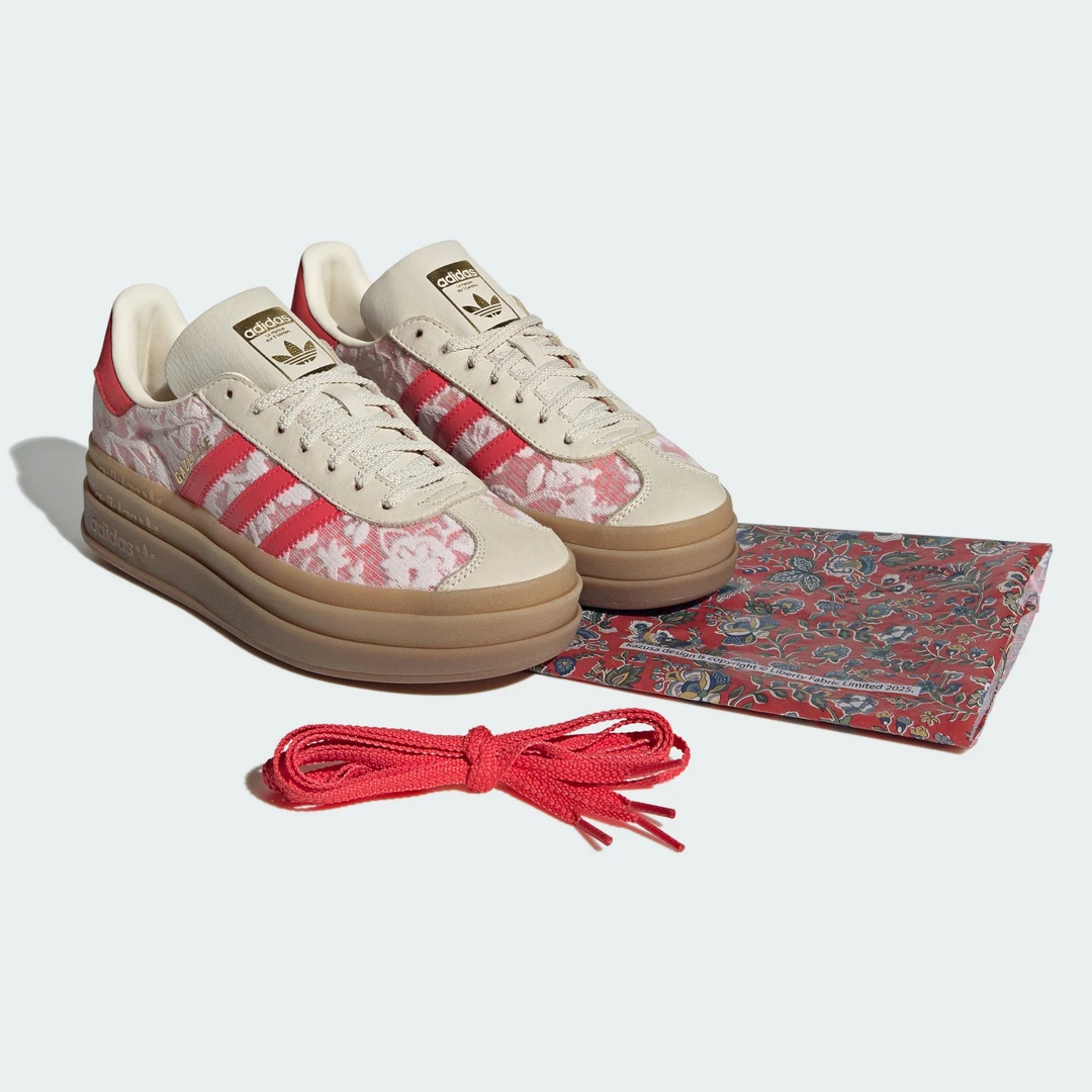 adidas三叶草GAZELLE BOLD SHOES 运动板鞋T头鞋JR8885