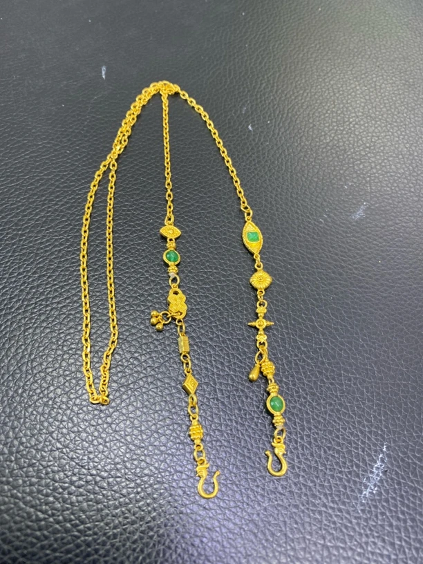 【薇心选珠宝】足金饰品足金项链