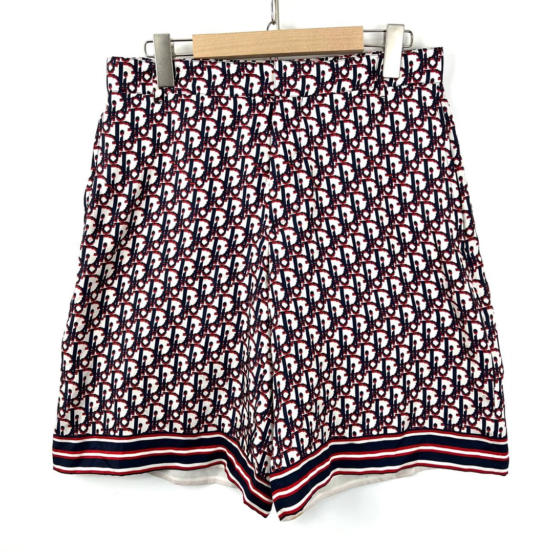 95新 DIOR/迪奥 46码/经典老花满logo丝绸短裤/97新/06614