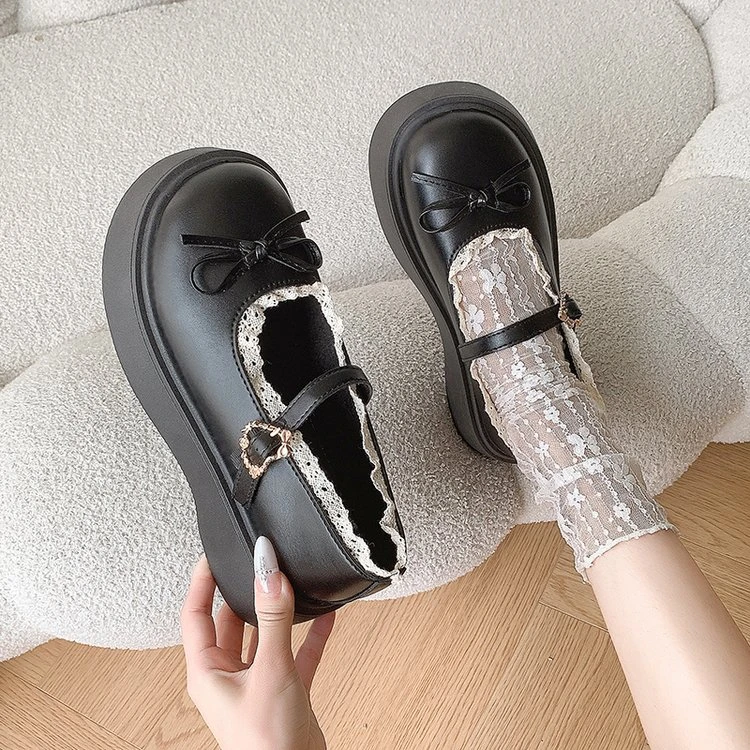 2025年春夏季新款女法式圆头厚底增高浅口配明星百搭小众鞋子