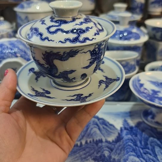 L***士全手工三才龙盖碗（福利品）