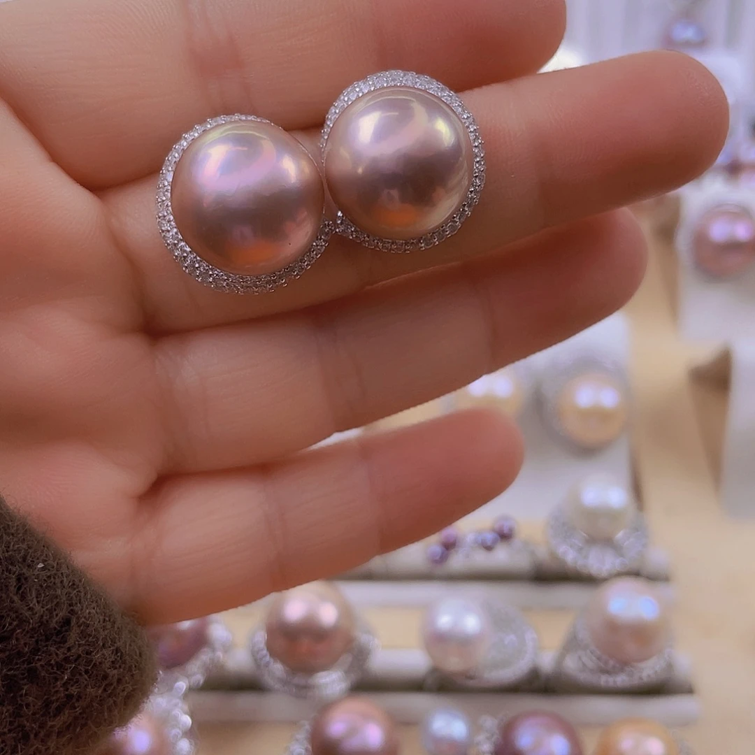 未镶嵌淡水珍珠耳饰