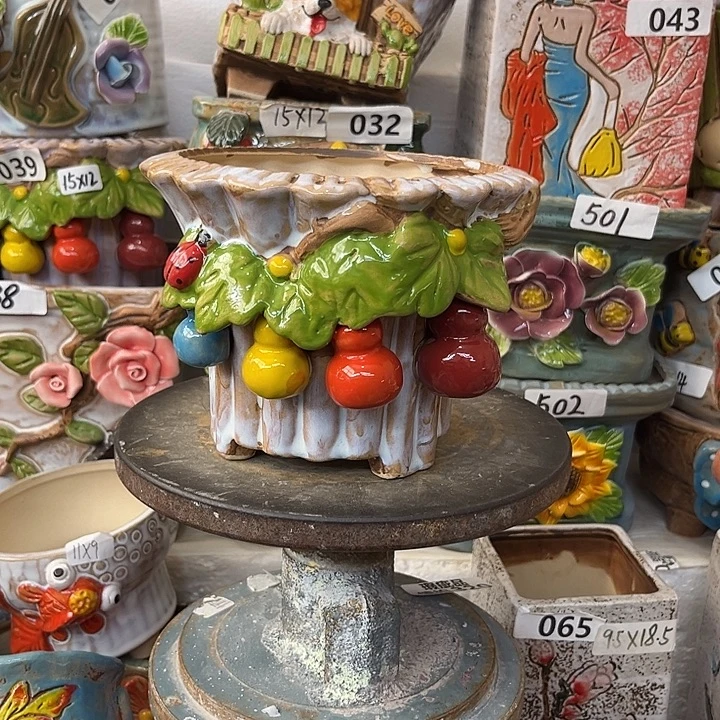 粗陶材质多肉花盆