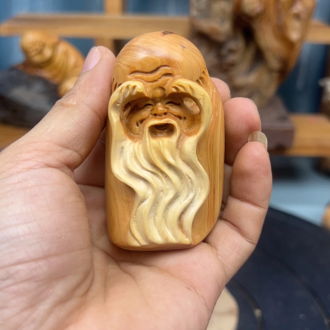 木开**哥崖柏木摆件手把件