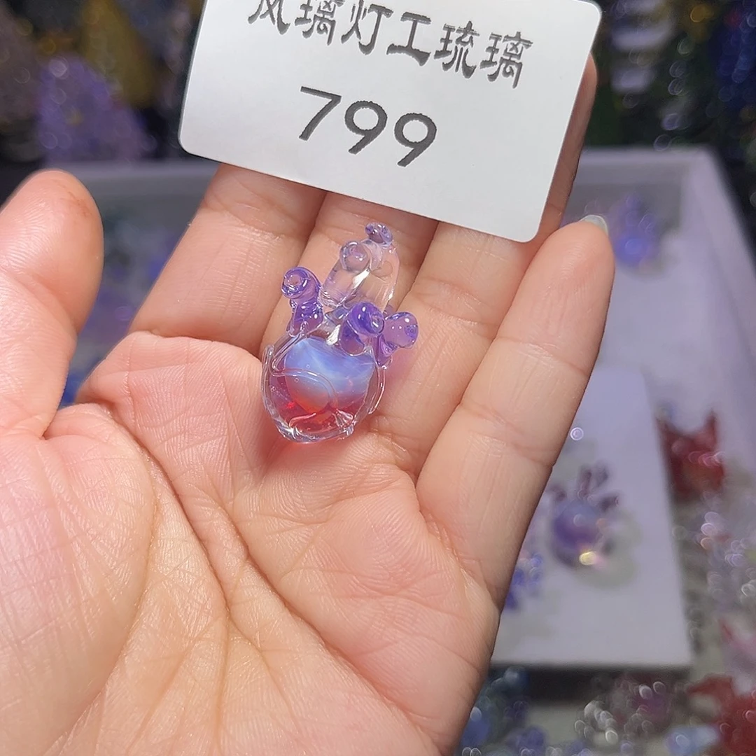 啵***鱼玻璃吊坠（不含链）799心脏吊坠