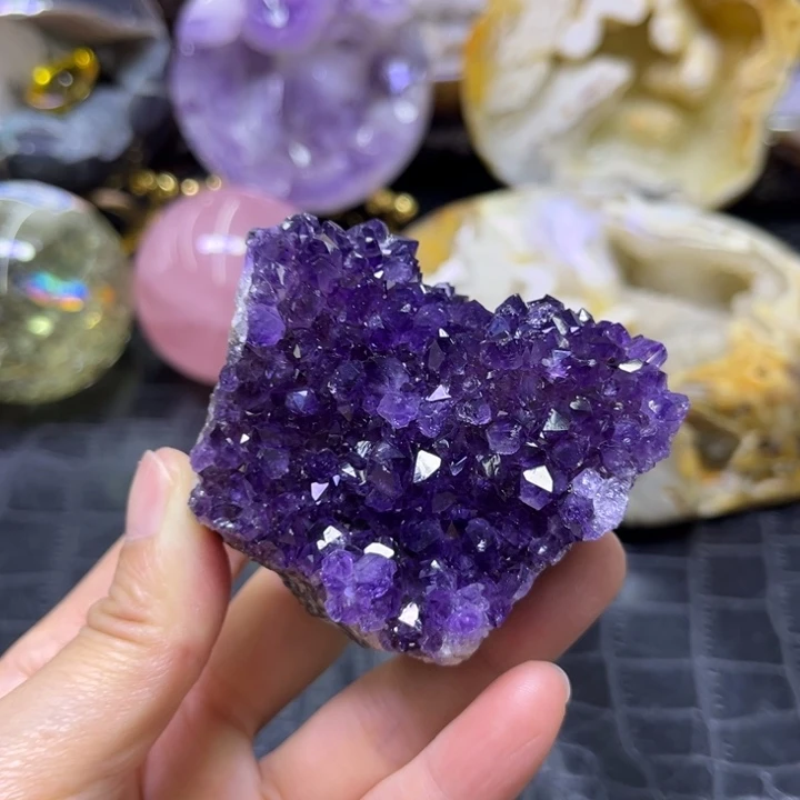 未镶嵌发饰水晶紫晶花