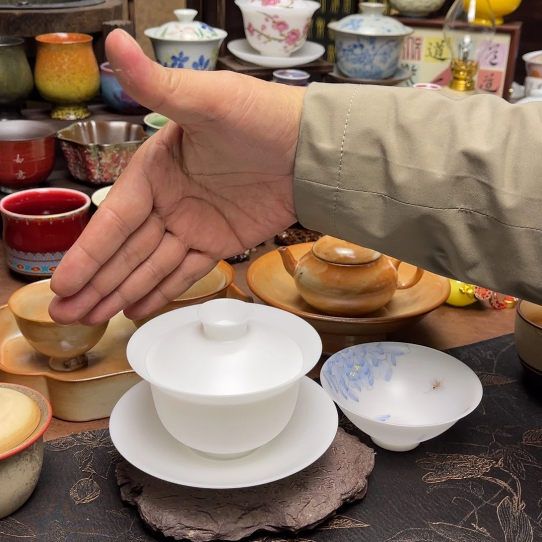 竹***素铭品瓷釉下彩茶具