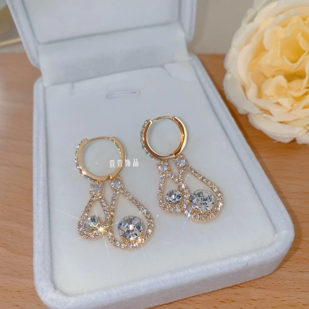 铜合金无非金属耳饰 耳圈设计感时尚轻奢风气质百搭耳环0445