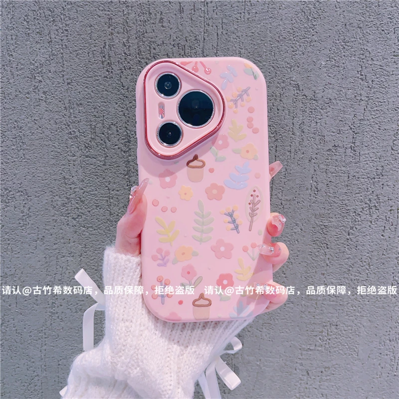 （华为P系列）金属小胖妹适用华为Pura70/华为p60/p50/p40/30手机壳