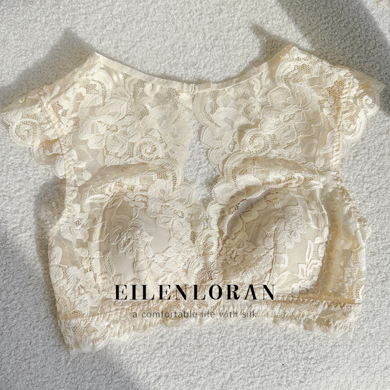 EILENLORAN/海伦罗兰桑蚕丝夏娃诱惑真丝蕾丝美背WX-961