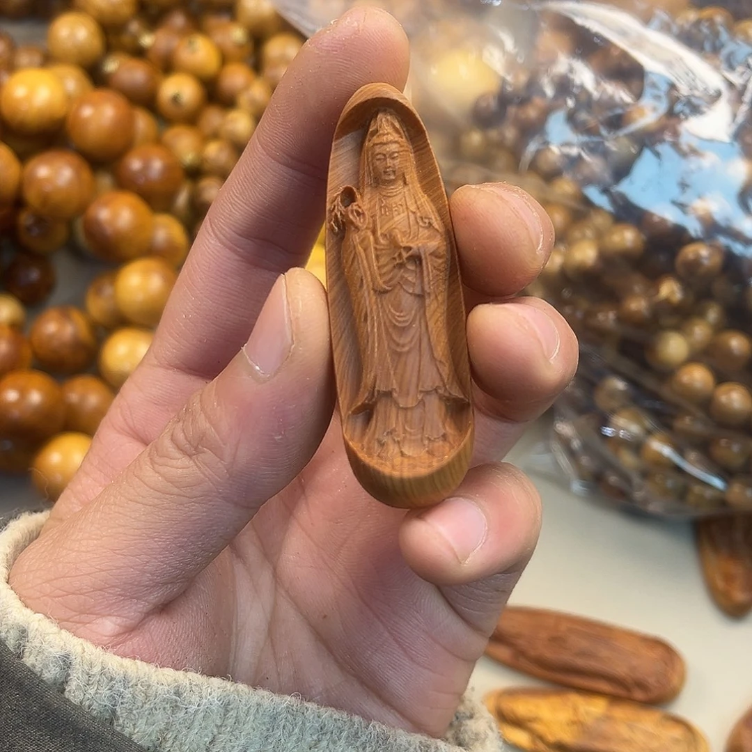 无事牌柏木（崖柏）黑油观音牌