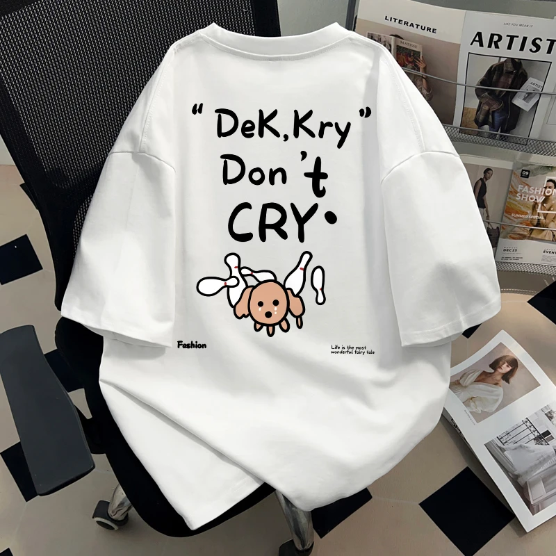 jtrt潮牌时尚字母印花夏季重磅纯棉复古男女宽松短袖T恤半袖上衣