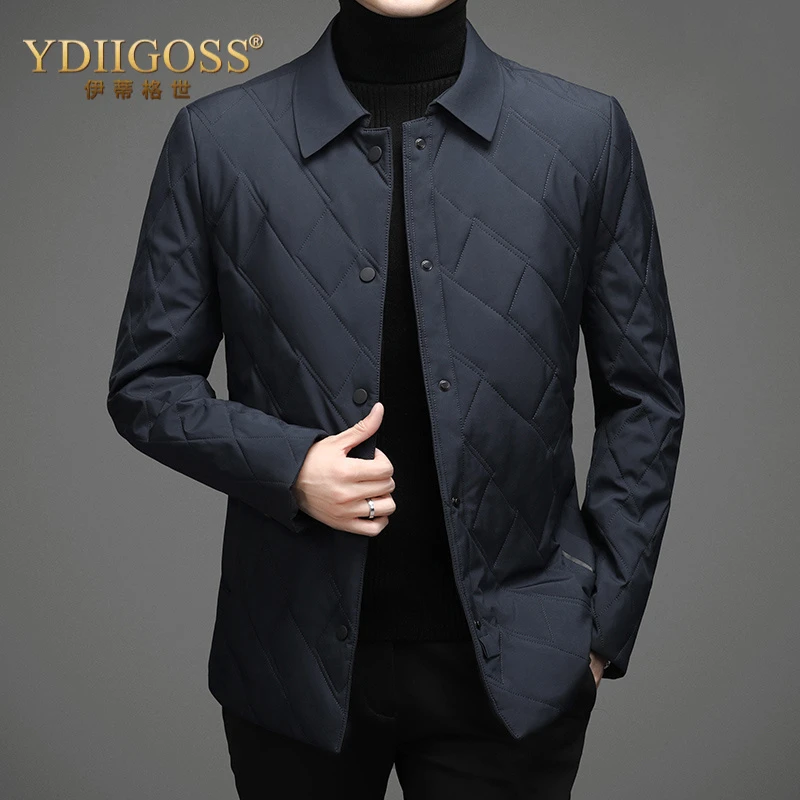 YDIIGOSS轻薄棉服男冬季中年男士冬装外套棉袄保暖加厚棉衣