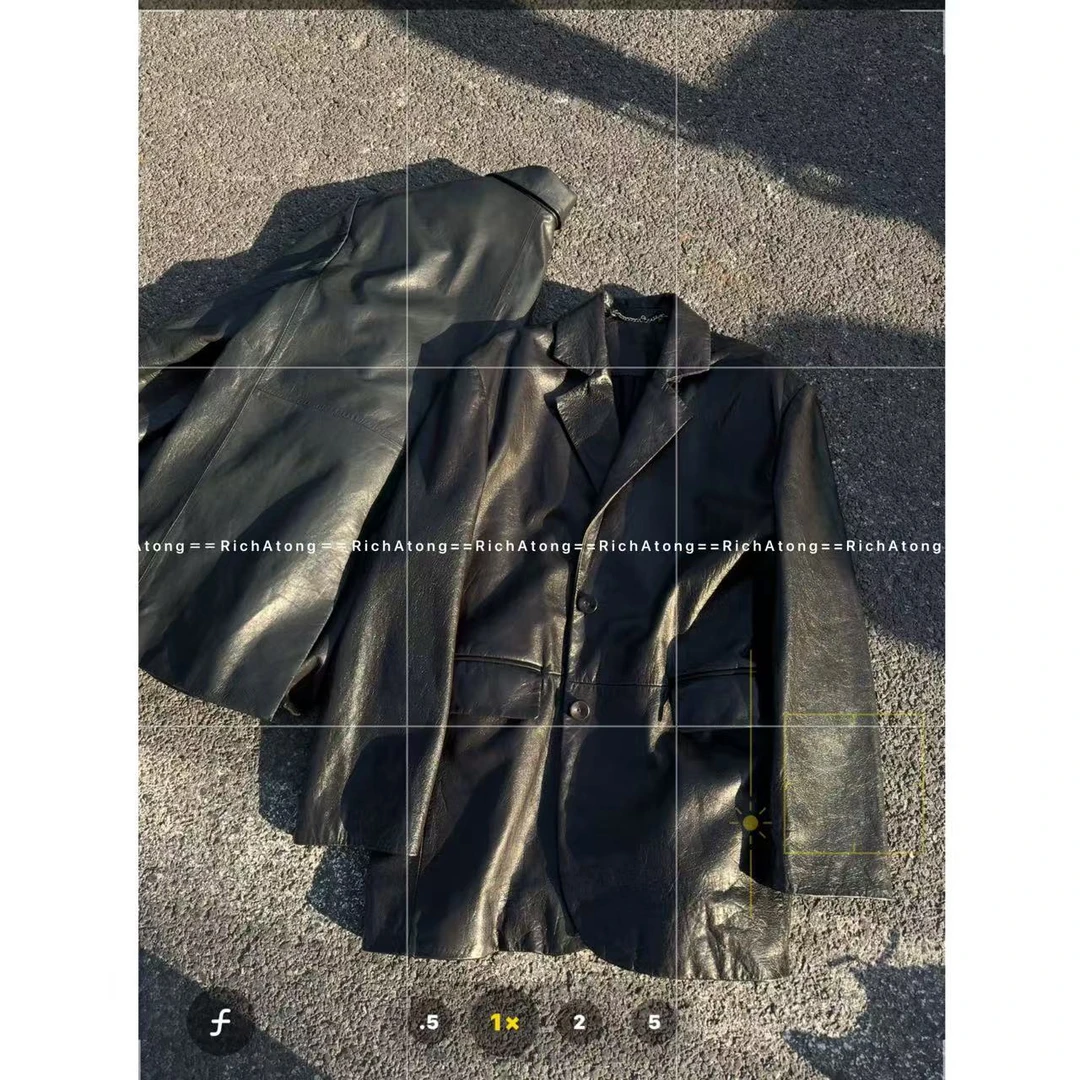 atong/阿彤-【格林威治】-2025 定制款西装领100%sheepskin宽松皮衣
