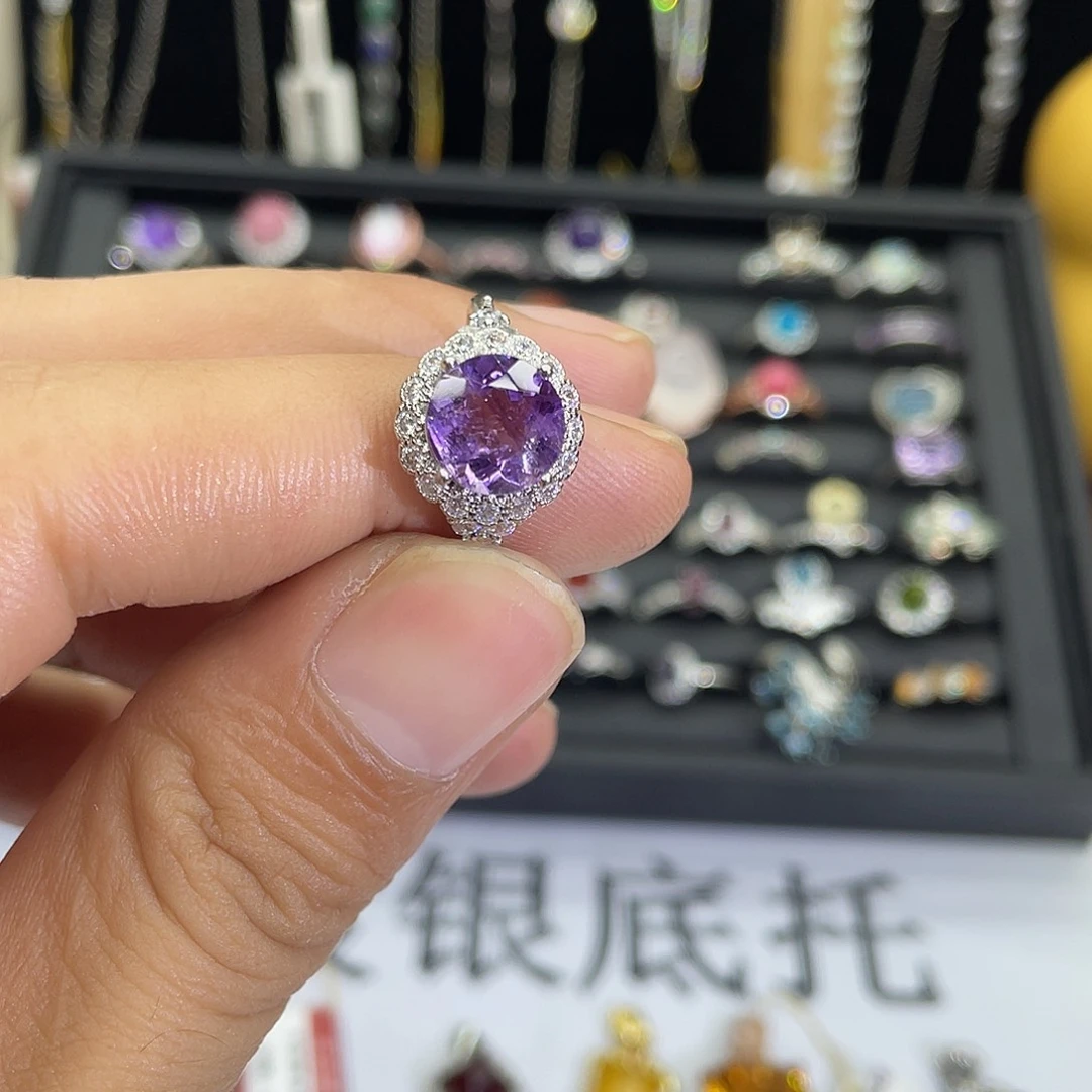 紫晶珠宝半成品未镶嵌