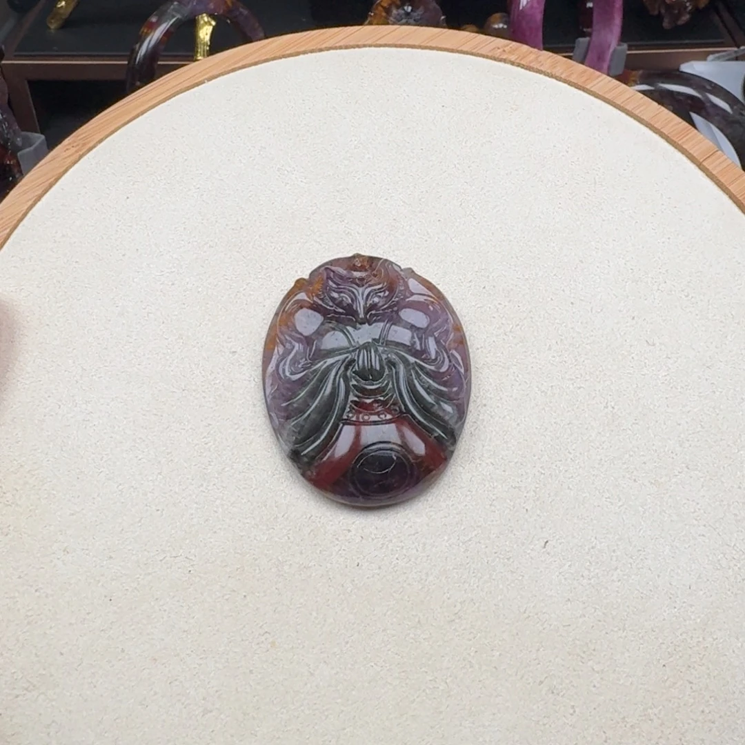 水晶未镶嵌颈饰机关精品狐牌