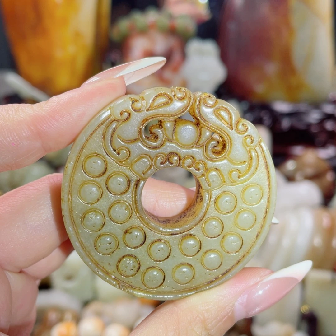 和田玉未镶嵌挂件68