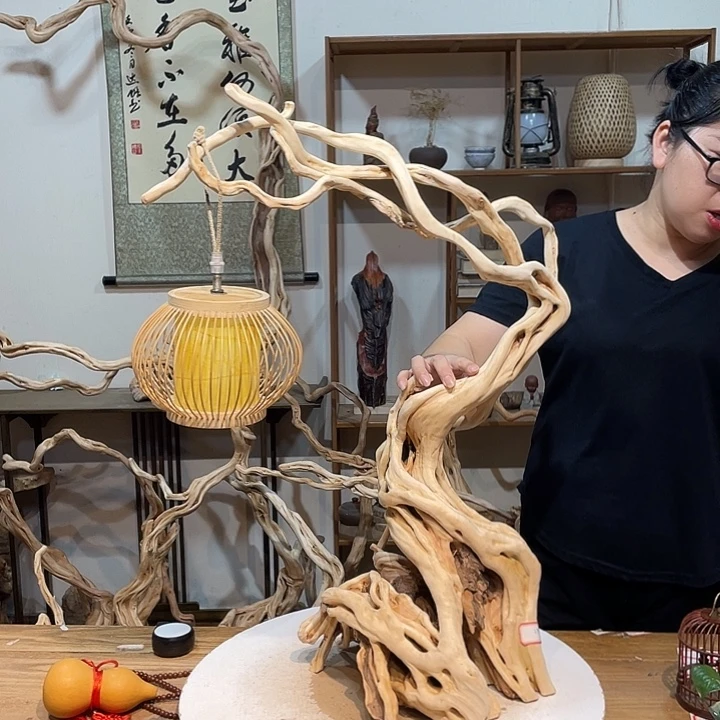 香榧木杜鹃根根艺摆件12