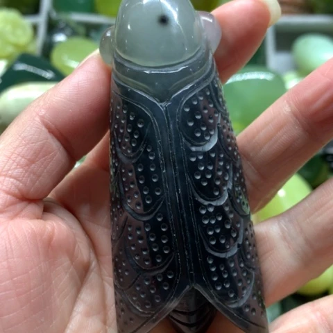 蛇纹石玉未镶嵌手把件