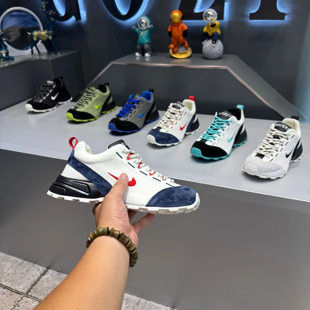 潮流男鞋2025秋季新款舒适时尚潮流厚底简约拼色百搭运动休闲男鞋