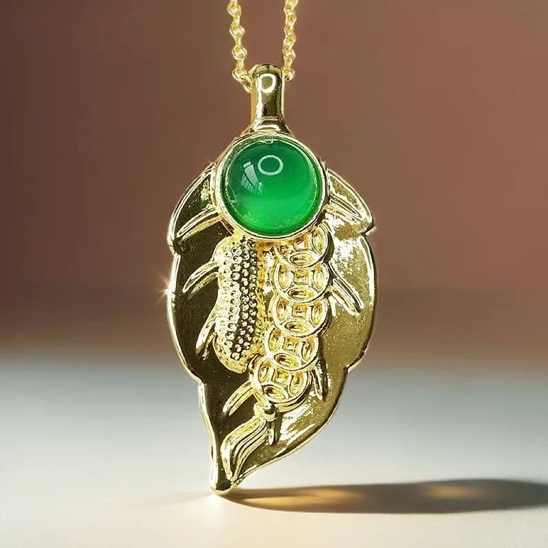 【天朝专属】轻奢 古法 转运招财大家大叶 吊坠-YQ-1A