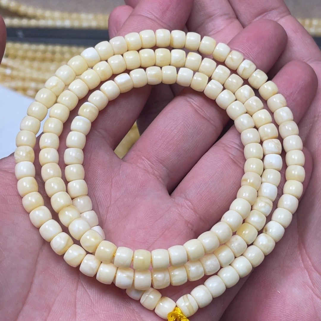 蜜蜡裸石未镶嵌蜜蜡佛珠6mm