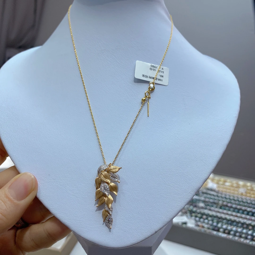 金枝玉叶18k金钻双色工艺大业有成灵动设计款项链