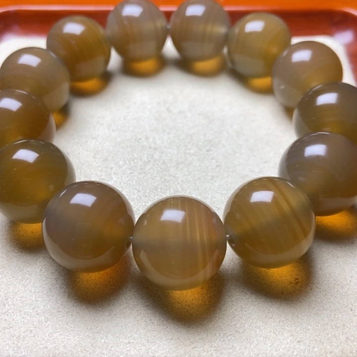 玛瑙/玉髓未镶嵌手串冰糖满闪丝