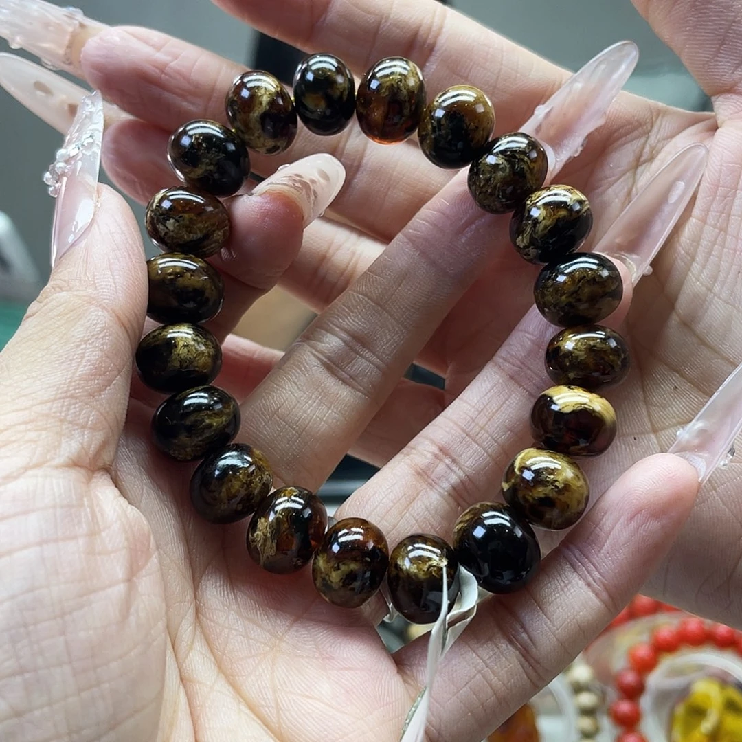 琥珀未镶嵌裸石12花珀