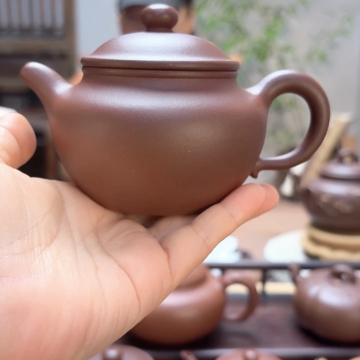 茶壶底槽青精工半手制作莲子（230 C c）