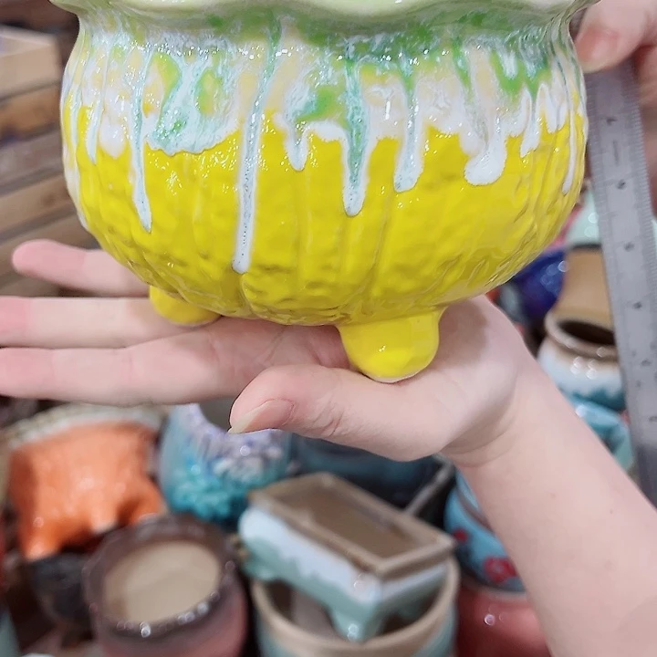 有孔，凑单福利满10元发货陶瓷多肉花盆！