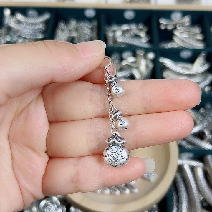 吊坠足银无足银999钱袋