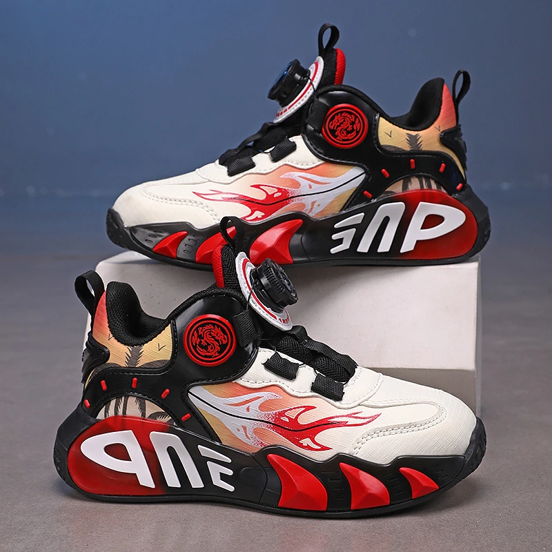 CEOABC儿童运动鞋男童鞋子2025春秋款皮面防水小学生中大童篮球鞋