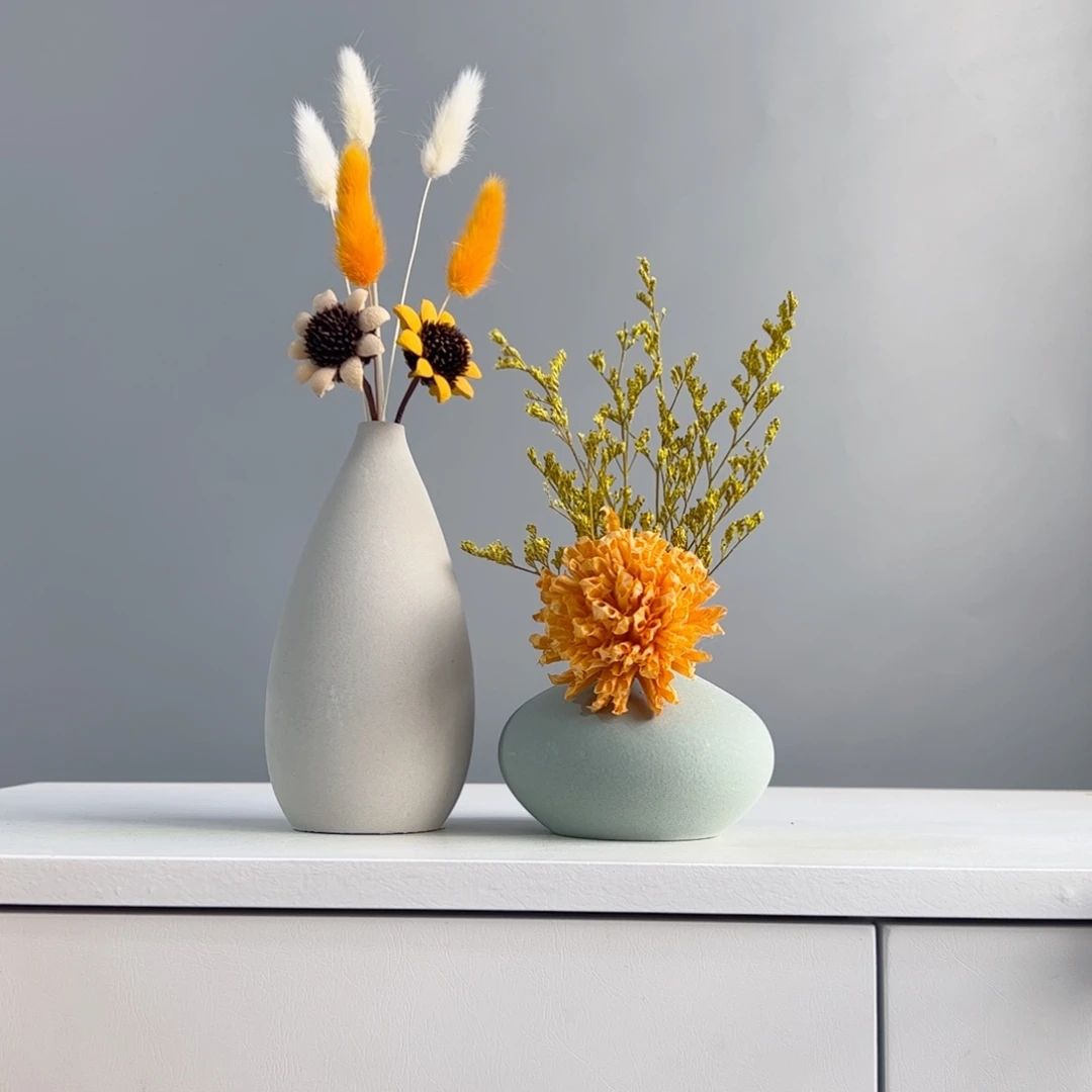 陶瓷花瓶景德镇手作陶瓷花瓶摆件无孔