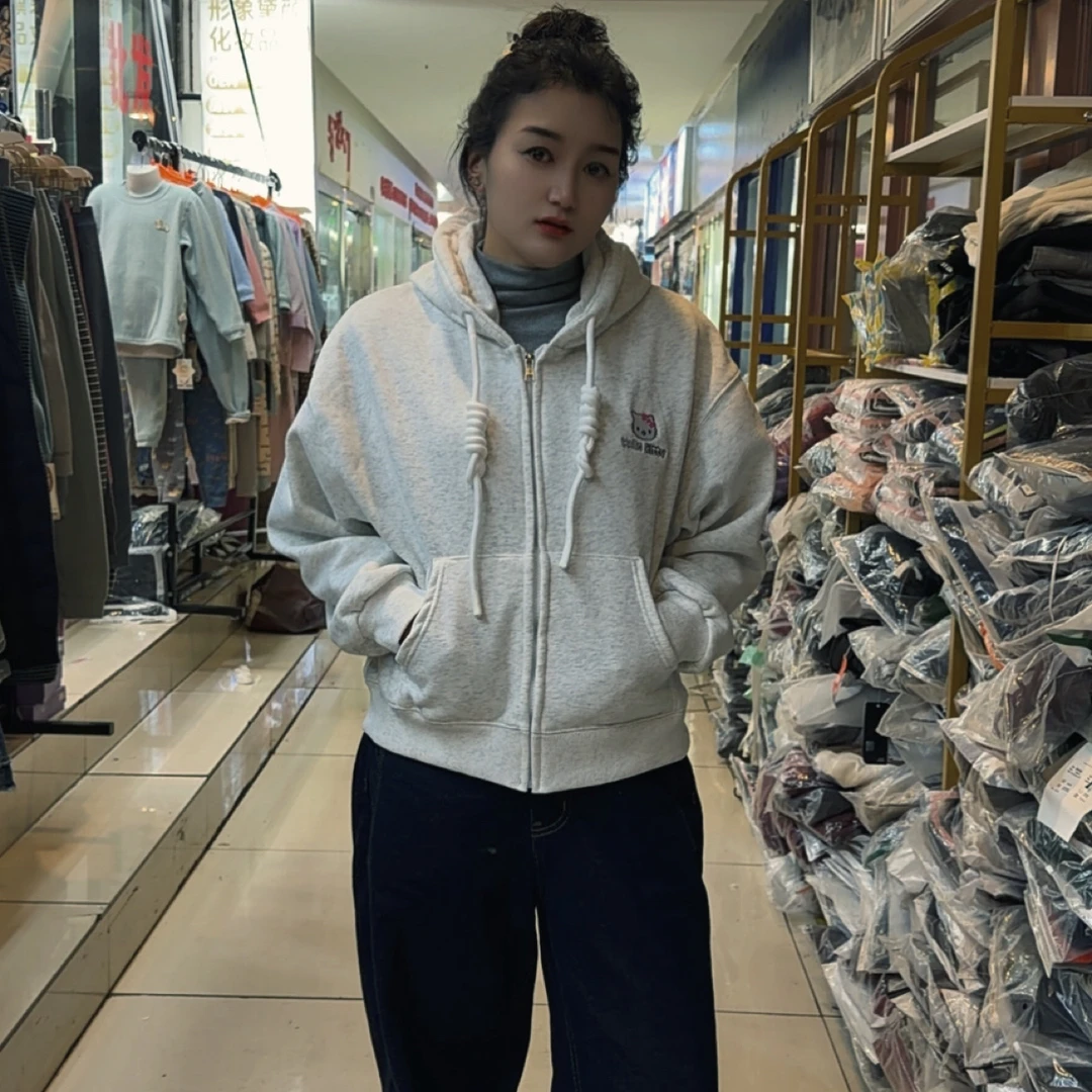 【3062】新款加厚加绒连帽开衫卫衣外套