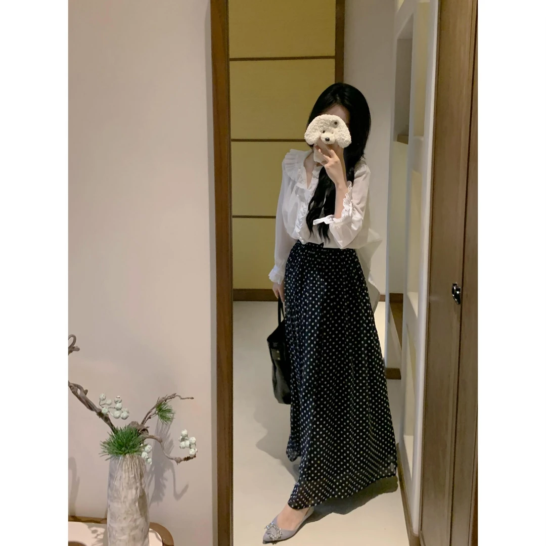 城南边儿9.13复古优雅松紧腰波点美学~复刻了妈妈年轻时候的裙子~