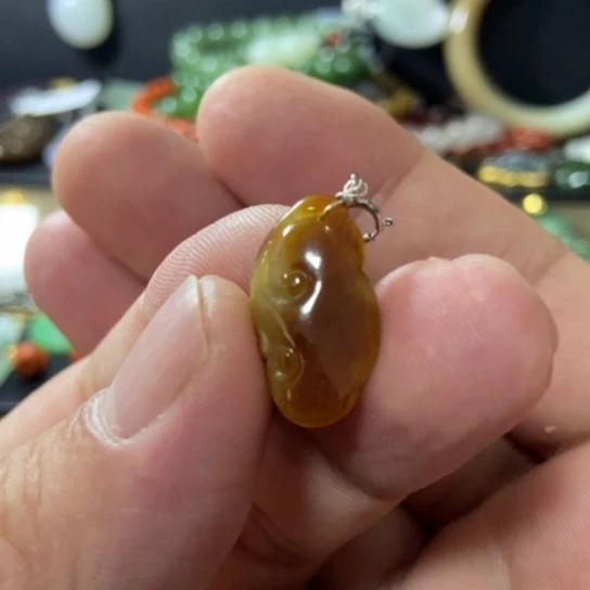 翡翠银S925镶嵌颈饰万能扣