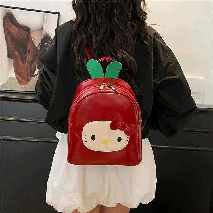 kt猫双肩包苹果双肩背卡通时尚女孩双根韩版优雅风