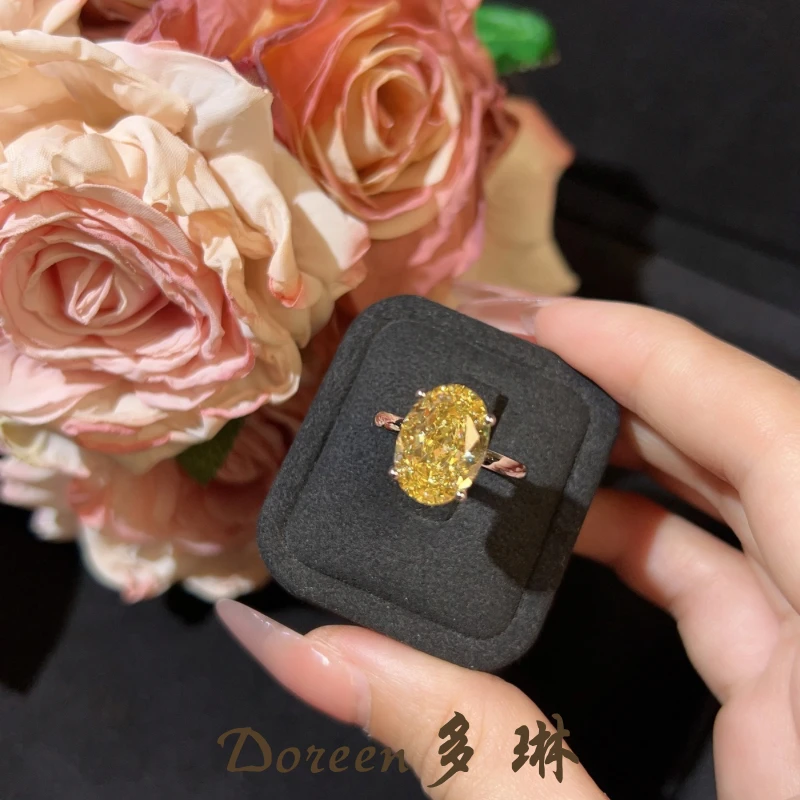 铜合金戒指 黄色小鸽子蛋戒指XS1195