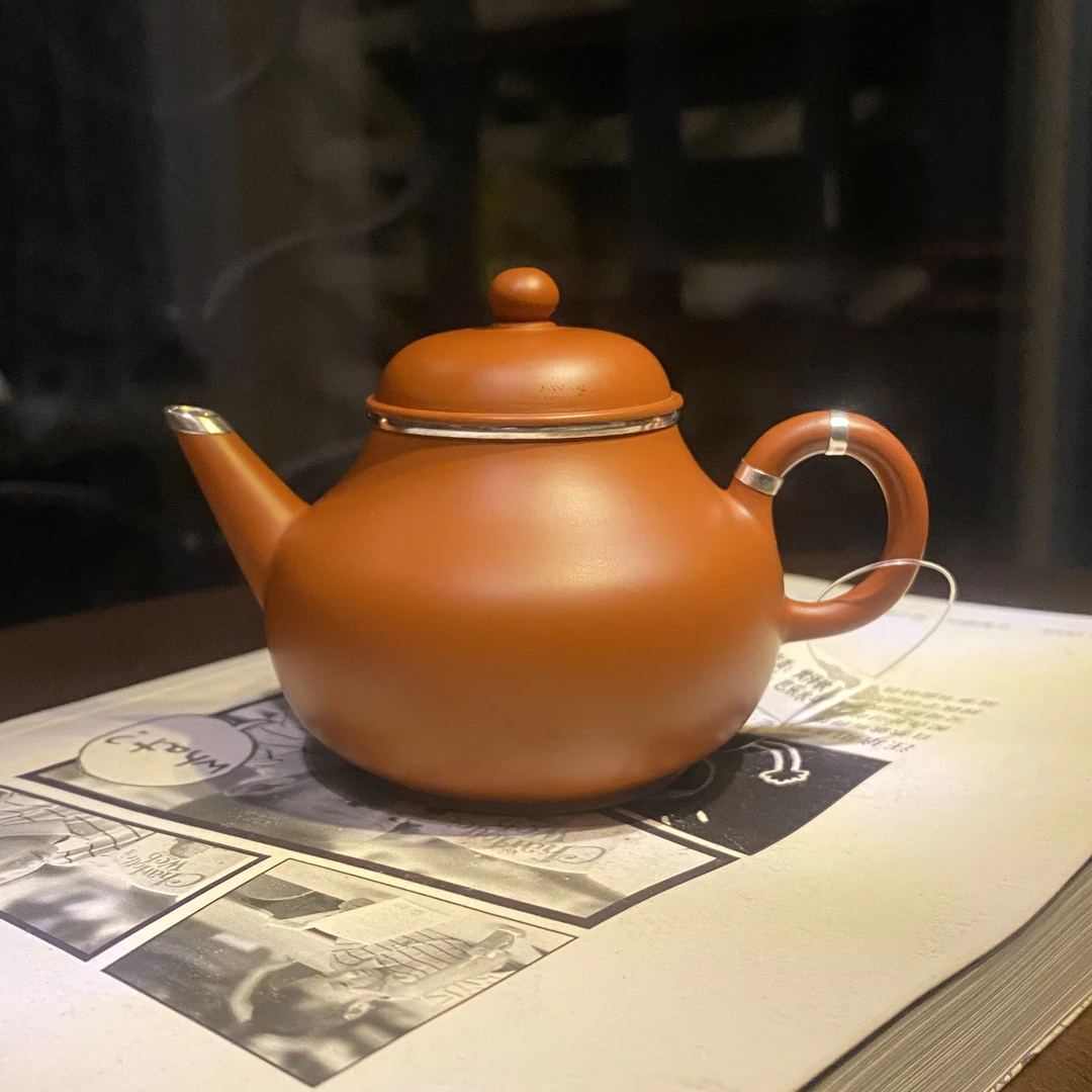 【黄泽钦&包银芭乐水平】潮州手拉纯手工朱泥小容量泡茶壶紫砂壶