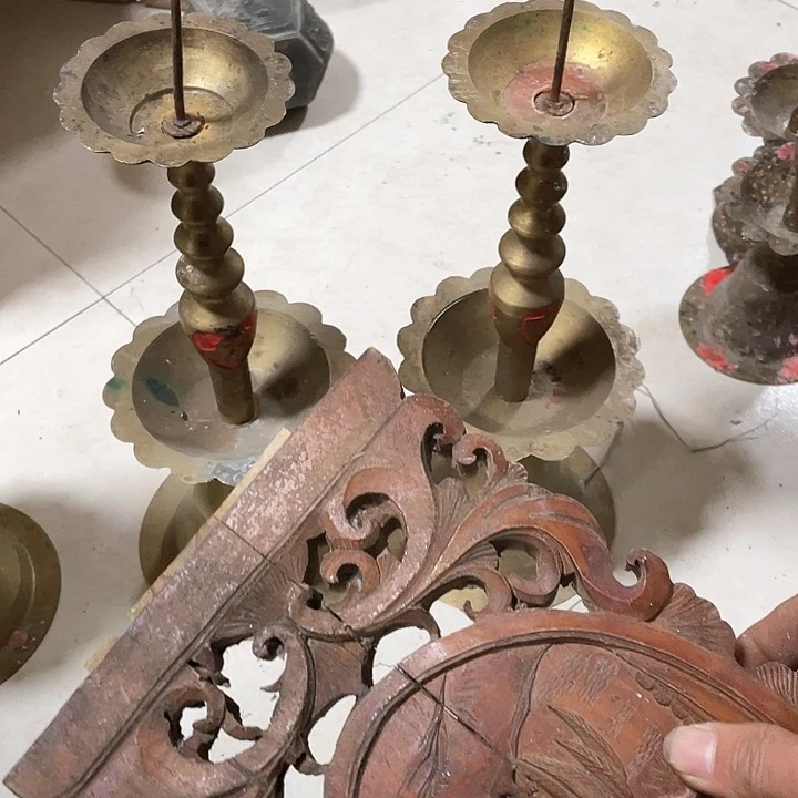 香榧木知**乐木头的杂件一对