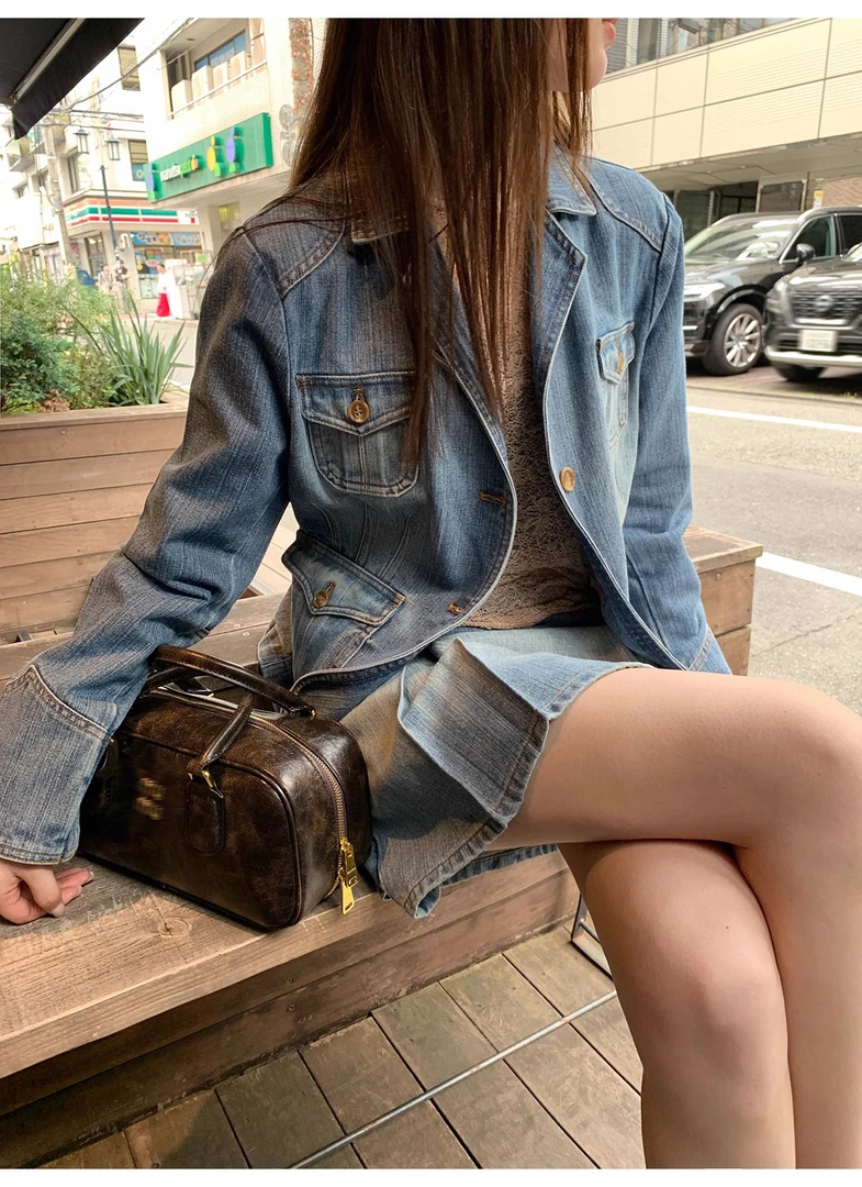 【你好卡农-蕾子】工装风设计时尚百搭复古牛仔短裙KN24Z4317D