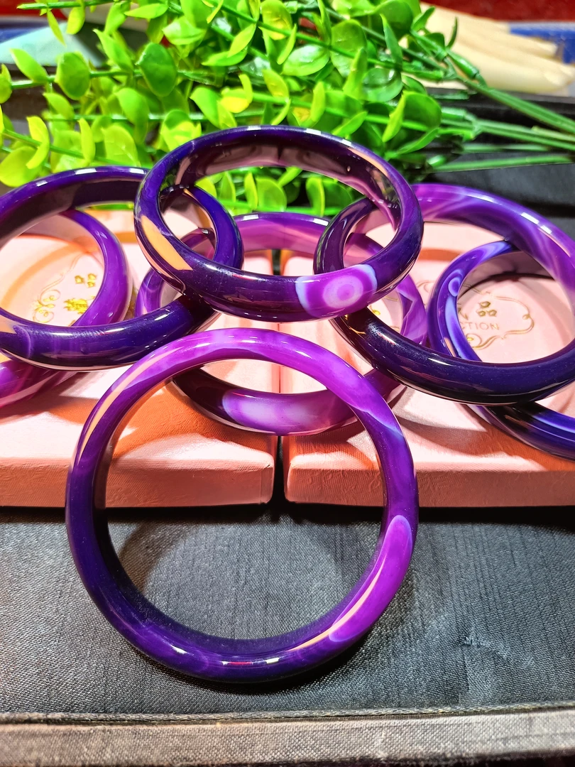 紫气东来，紫玛瑙手镯，马达加斯加，发其一